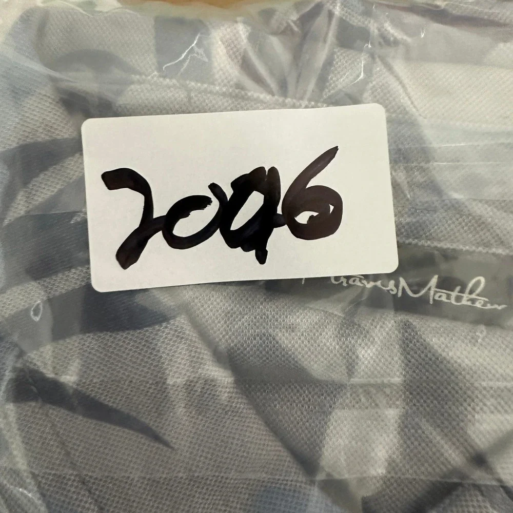 TravisMathew Floral Polo Shirt Tropical Leaf Print Gray‎ Blue Mens Size Large